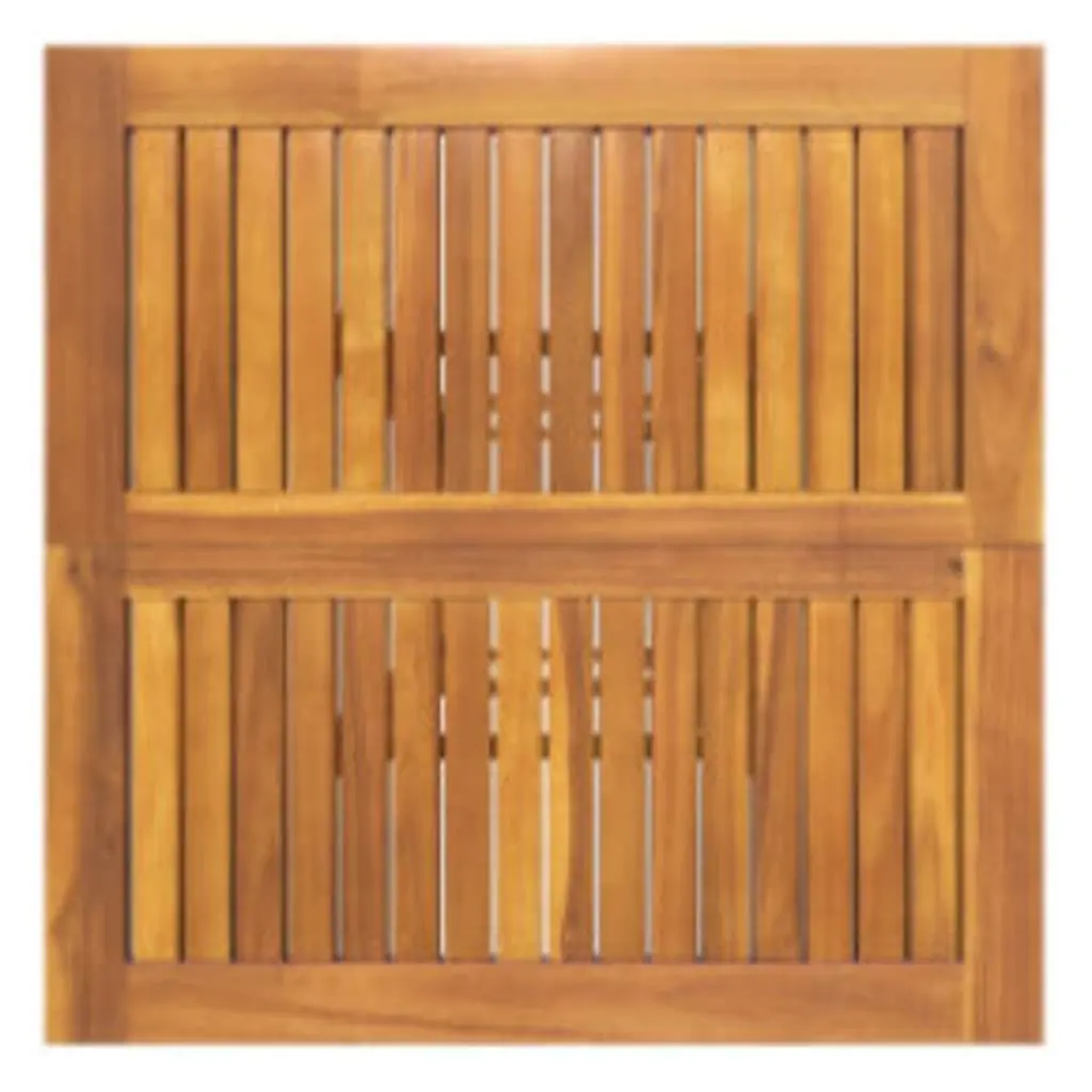 Bistro Table 75x75x110cm Outdoor Garden Dining Coffee Slatted Top Brown