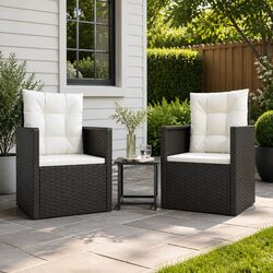 Enjoy Your Garden with This Welcoming Lounge Set - Black