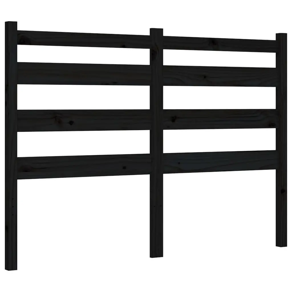 Black Bed Frame 135x190 cm Made of Pine