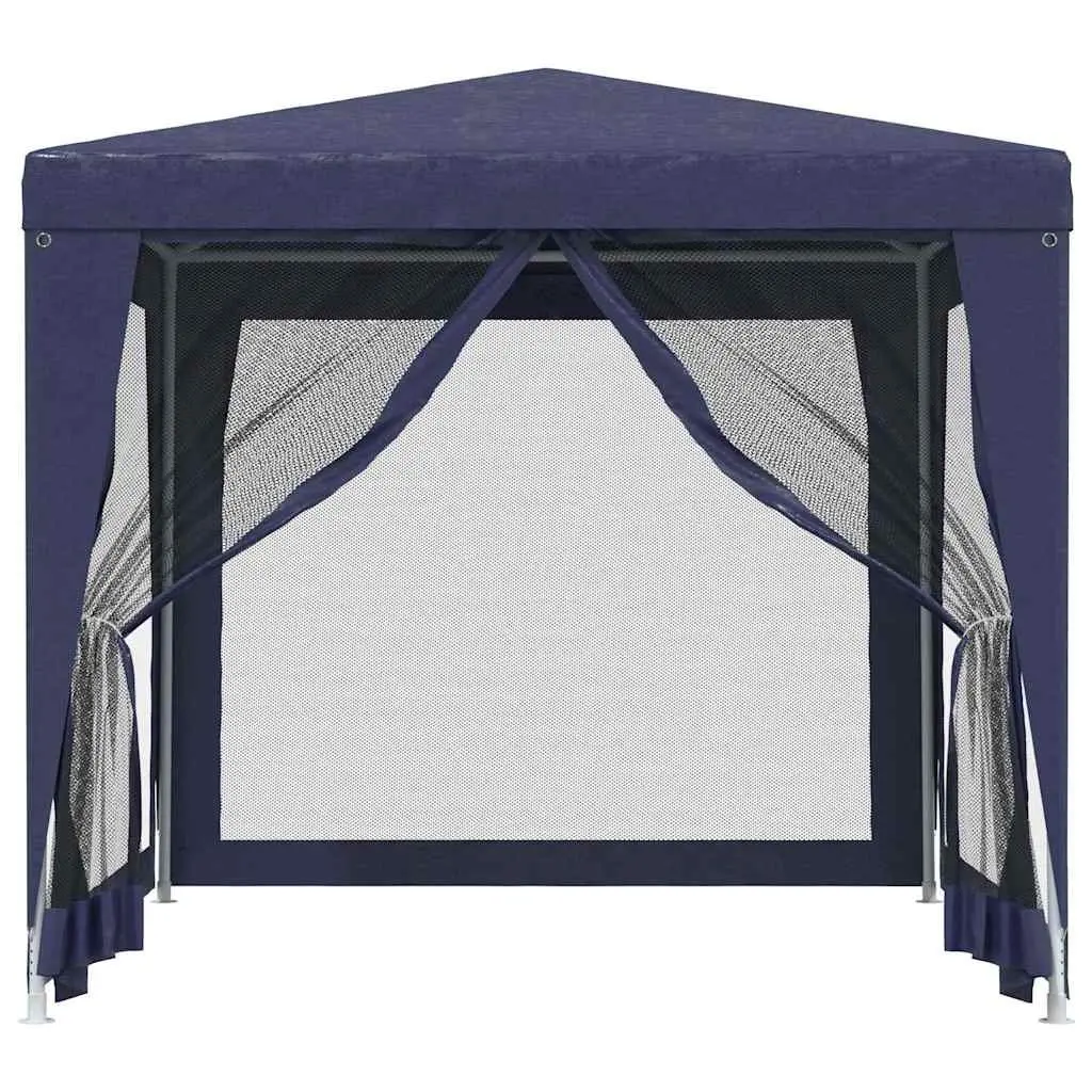 Party Tent Blue 2.5x2.5m Outdoor Gazebo with Mesh Sidewalls