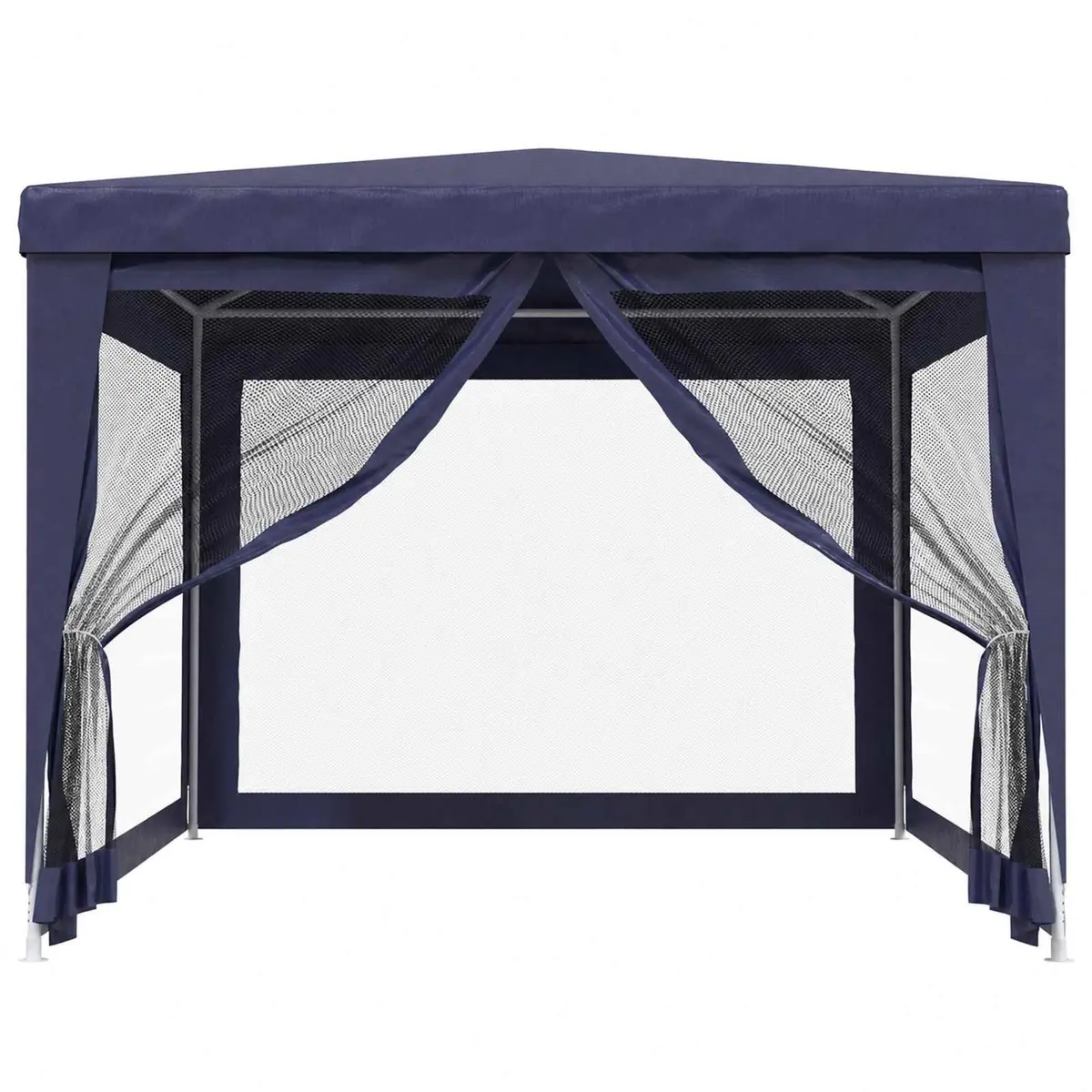 Party Tent Gazebo Blue 3x4m Outdoor Canopy with Mesh Sidewalls