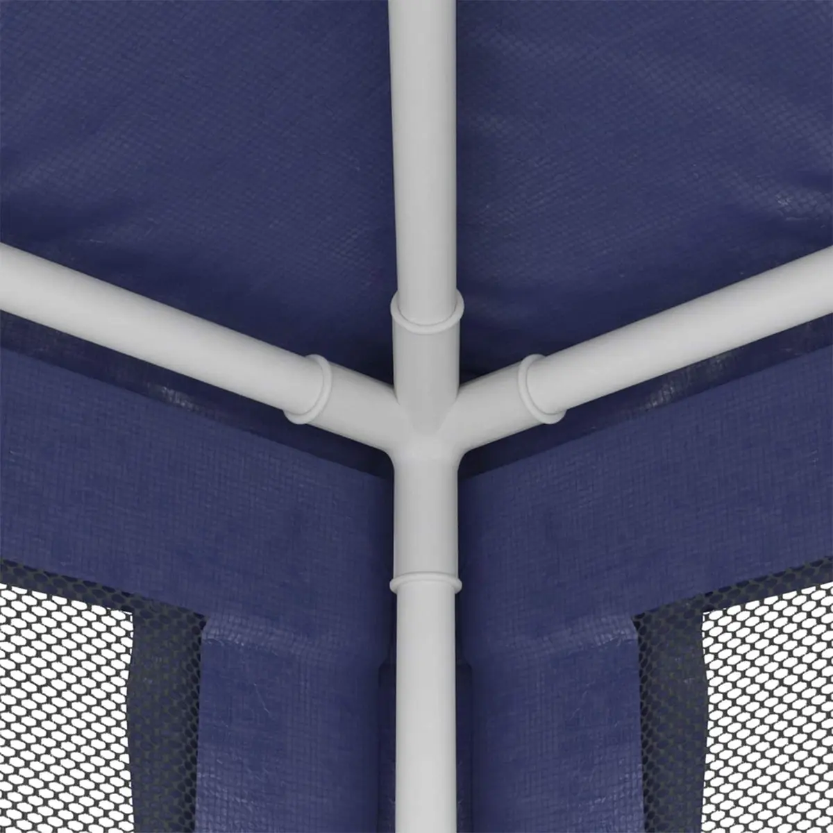 Party Tent Gazebo Blue 3x4m Outdoor Canopy with Mesh Sidewalls