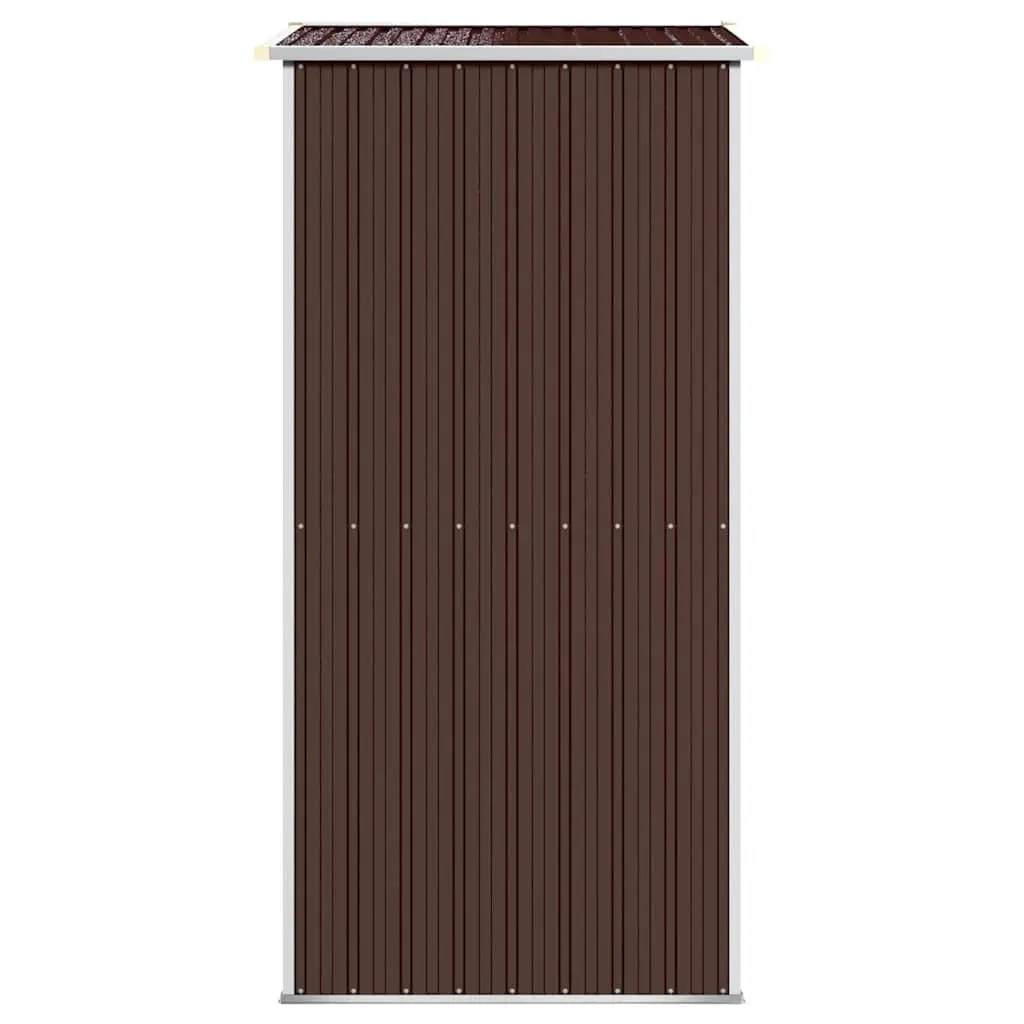 Garden Shed Dark Brown Galvanised Steel 192x108x223cm
