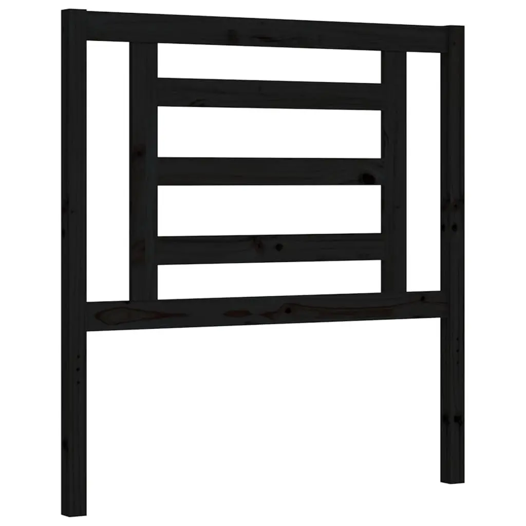Bed Frame Solid Wood Pine Black 90x190 cm
