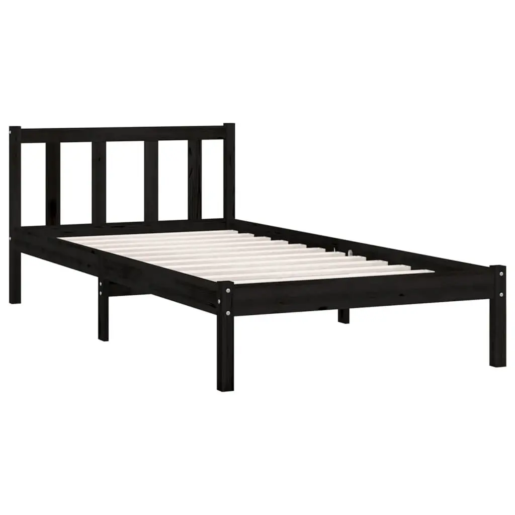 Black Pine Bed Frame 90x190 cm