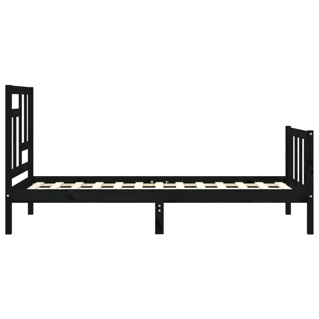 Black Pine Bed Frame 90x190 cm