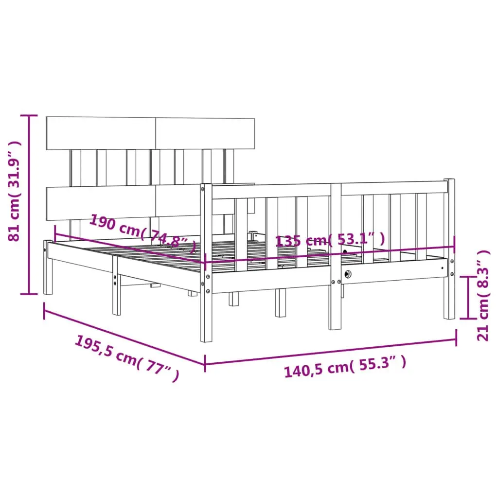 Solid Wood Bed Frame