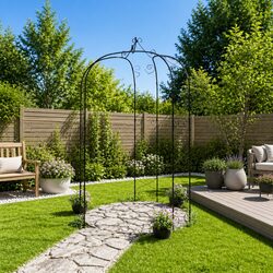 Your New Black Steel Garden Arch for Climbing Plants