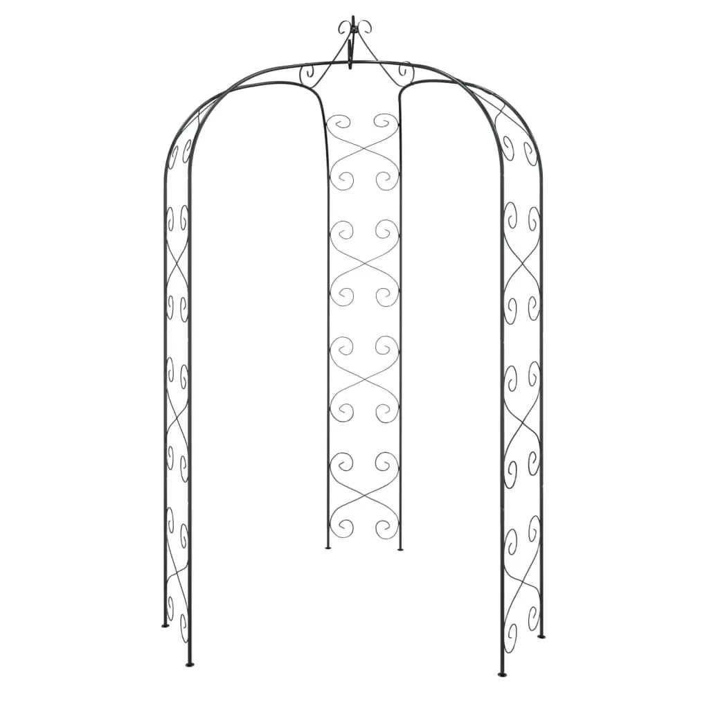 Black Steel Garden Arch for Climbing Plants