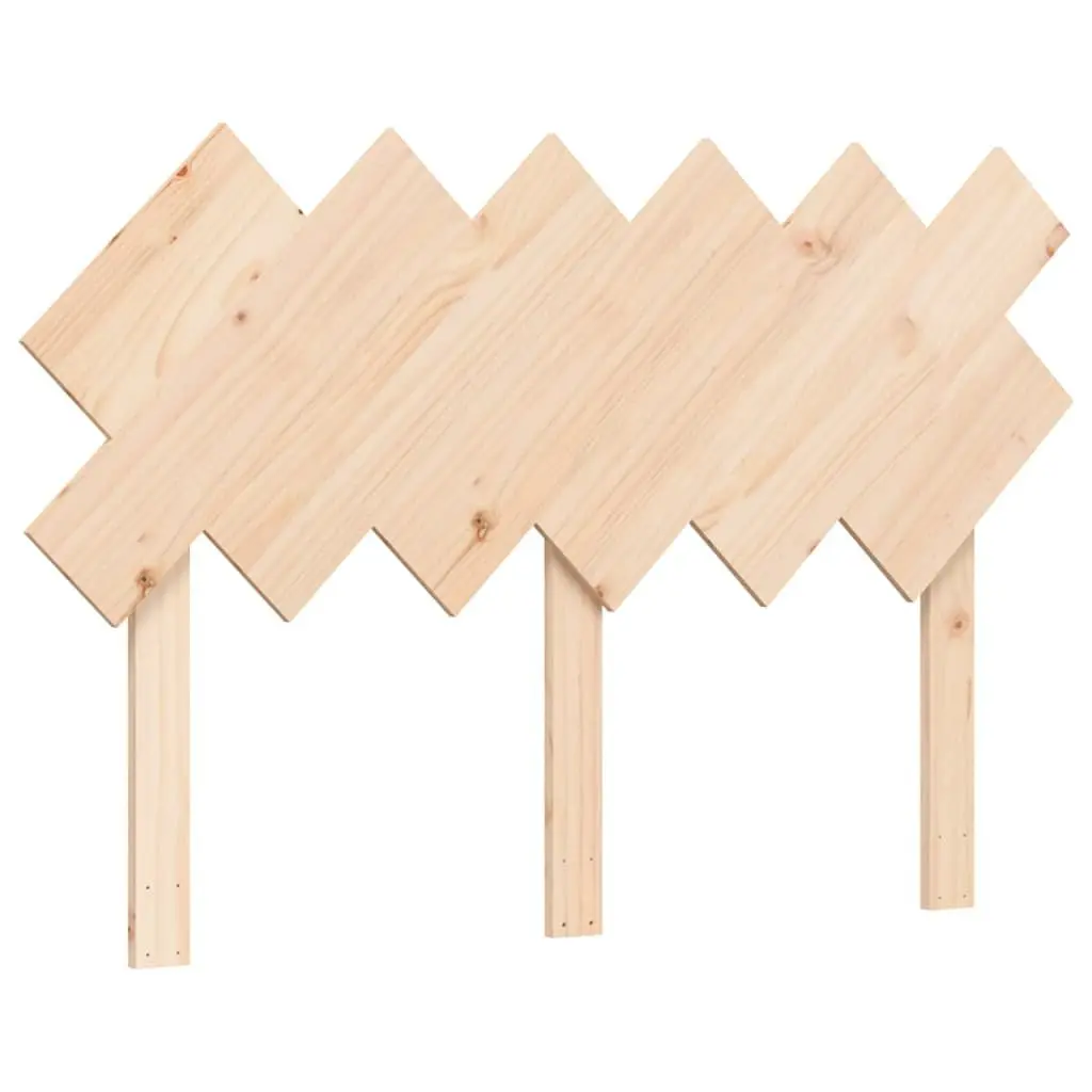 Solid Wood Bed Frame Pine Wooden with Headboard 135x190 cm