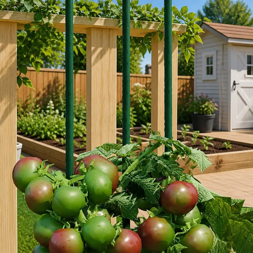 Plant Stakes Durable Steel 180 cm Garden Support for Climbing Flowers Vegetables 30 Piece