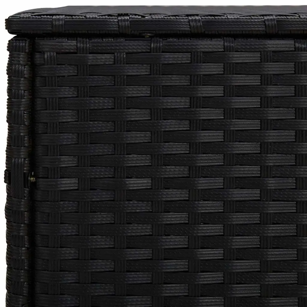 Side Tables Set of 3 Black Poly Rattan Outdoor Garden Accent End Tables