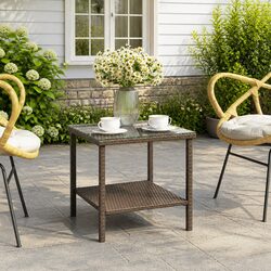Your Friendly Brown Side Table with Storage Option