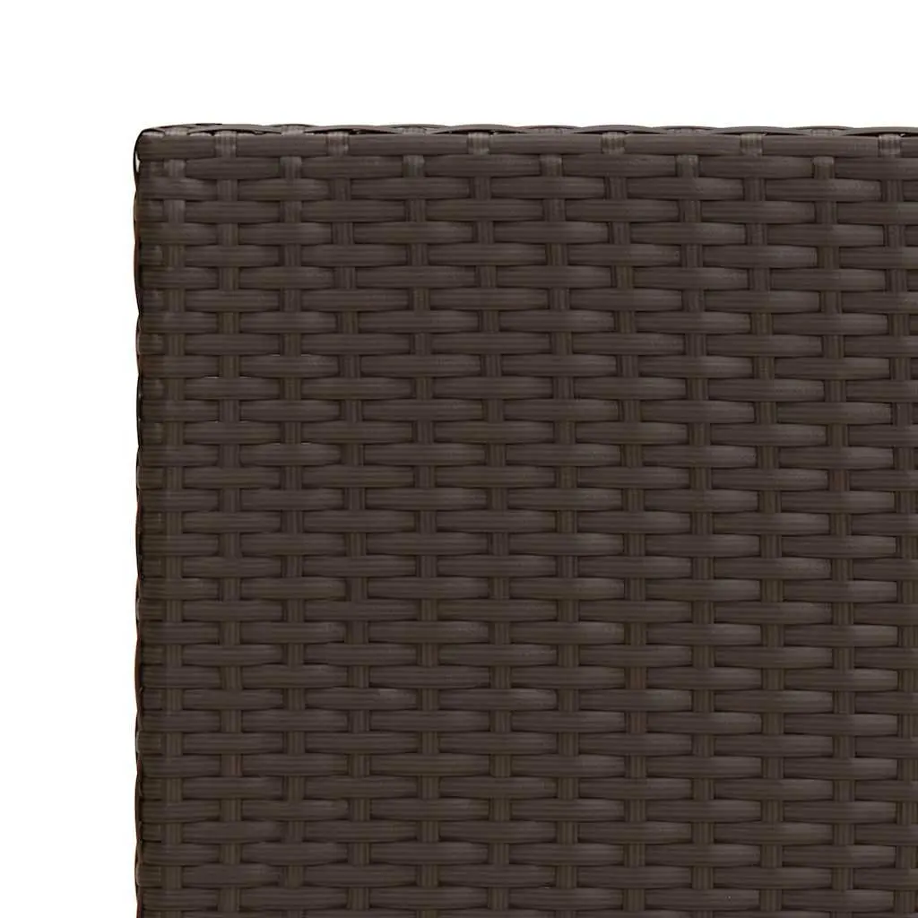 Side Table Brown 55x45x49 cm PE Rattan 2 Layer Outdoor Indoor Accent Table