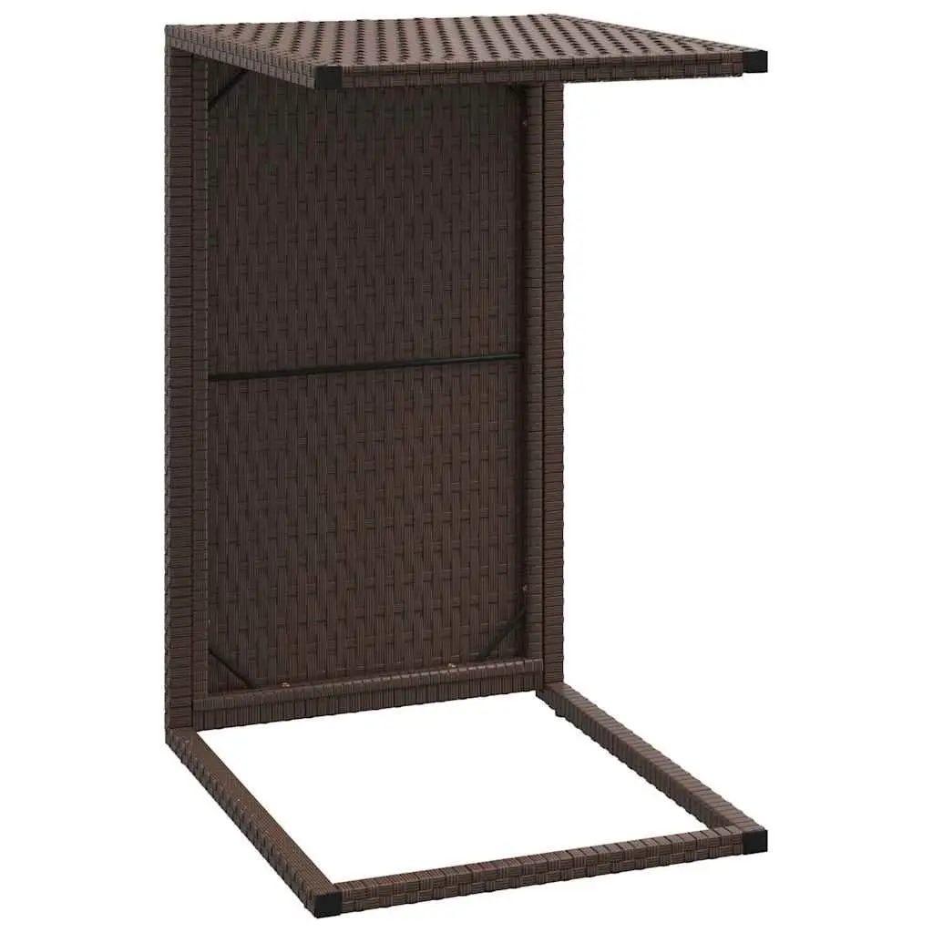 C Table Brown C-Shaped 40x35x60cm Accent End Table Side Sofa Bedside