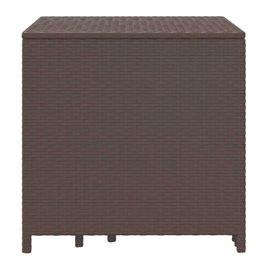 Nesting Tables Set Brown PE Rattan Powder-Coated Steel Frame 3 Piece