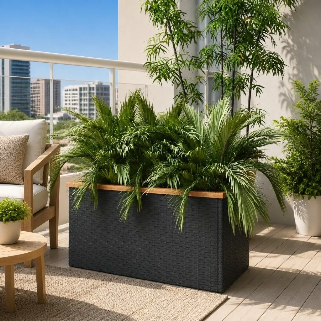 Black Planter for Outdoor Spaces