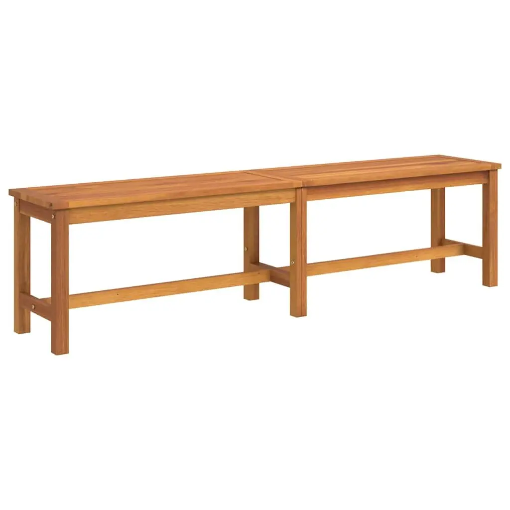 Garden Bench Solid Acacia Wood 180cm Brown Outdoor Seating