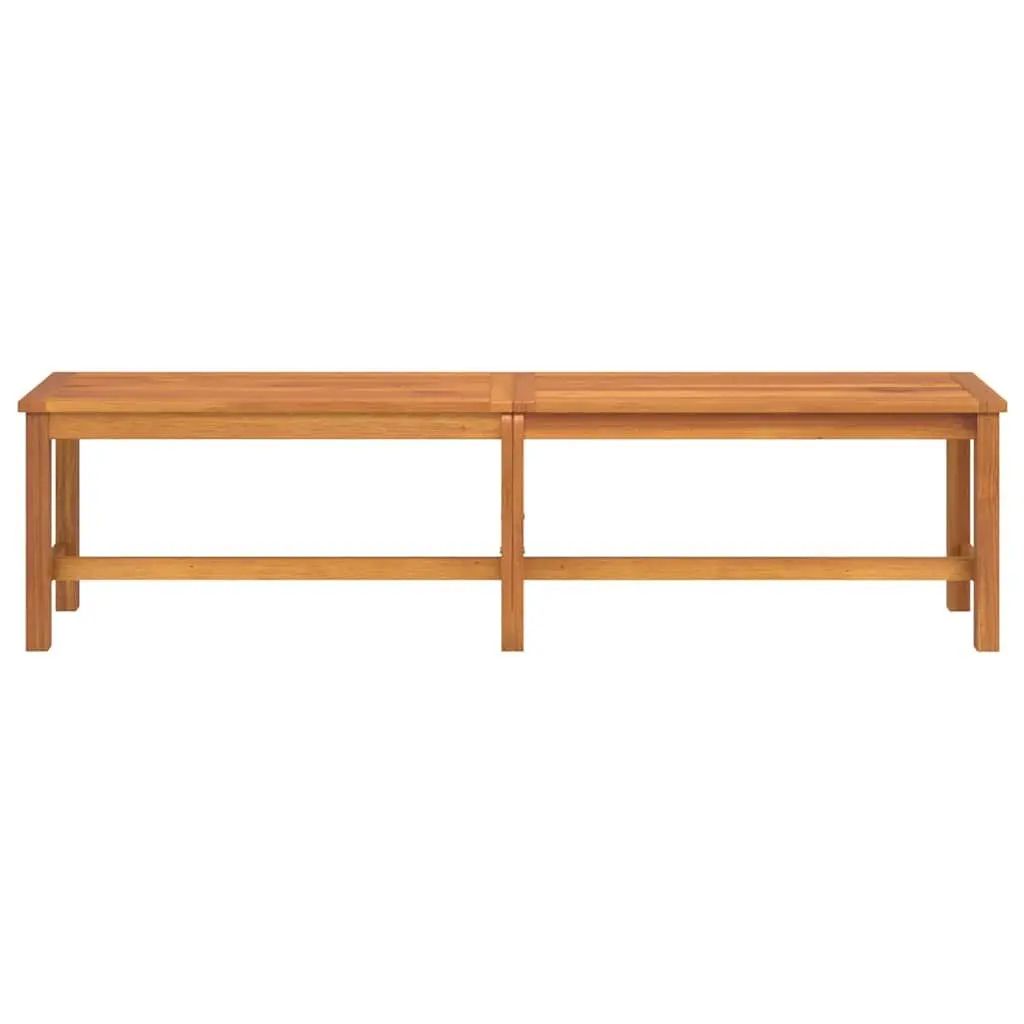 Garden Bench Solid Acacia Wood 180cm Brown Outdoor Seating
