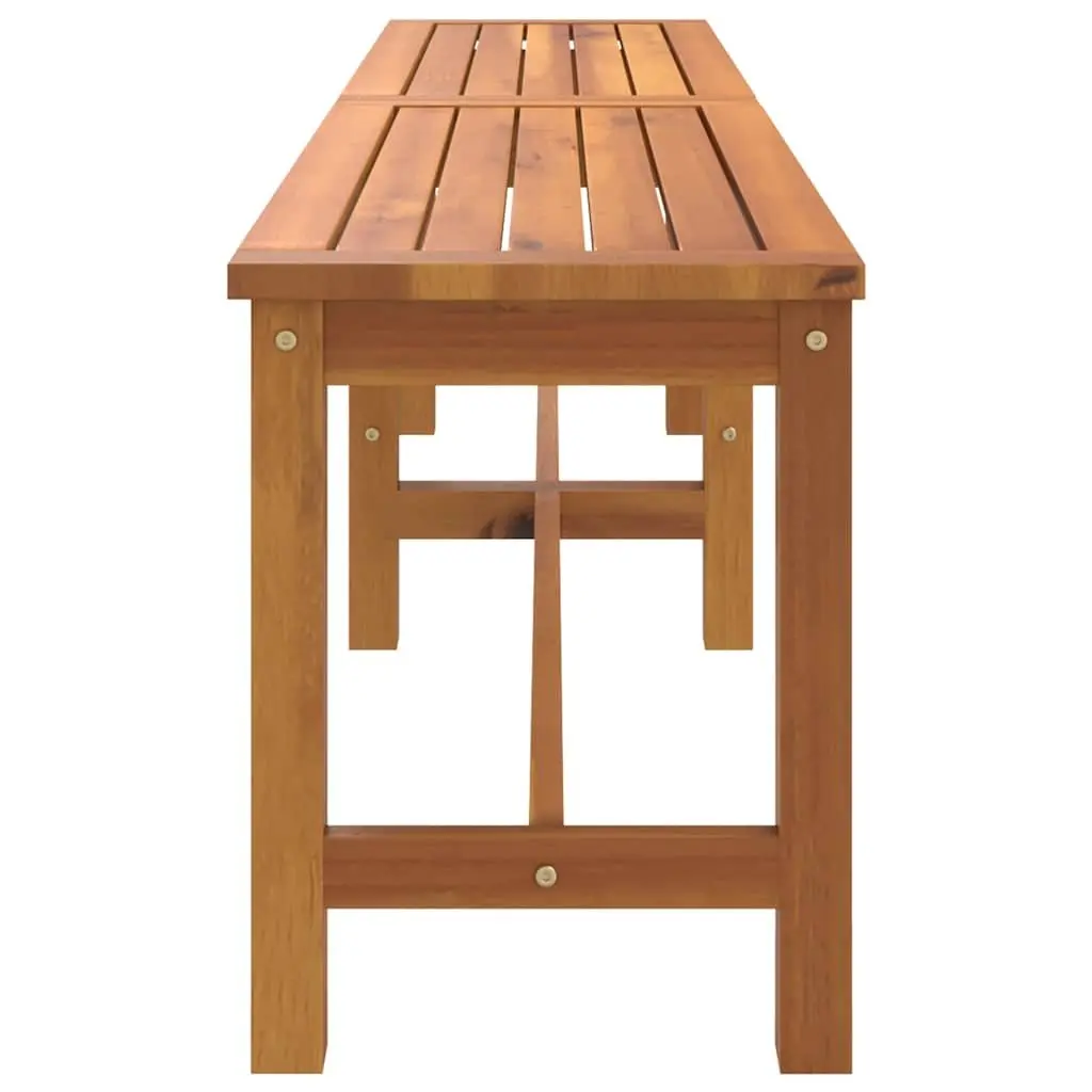 Garden Bench Solid Acacia Wood 180cm Brown Outdoor Seating