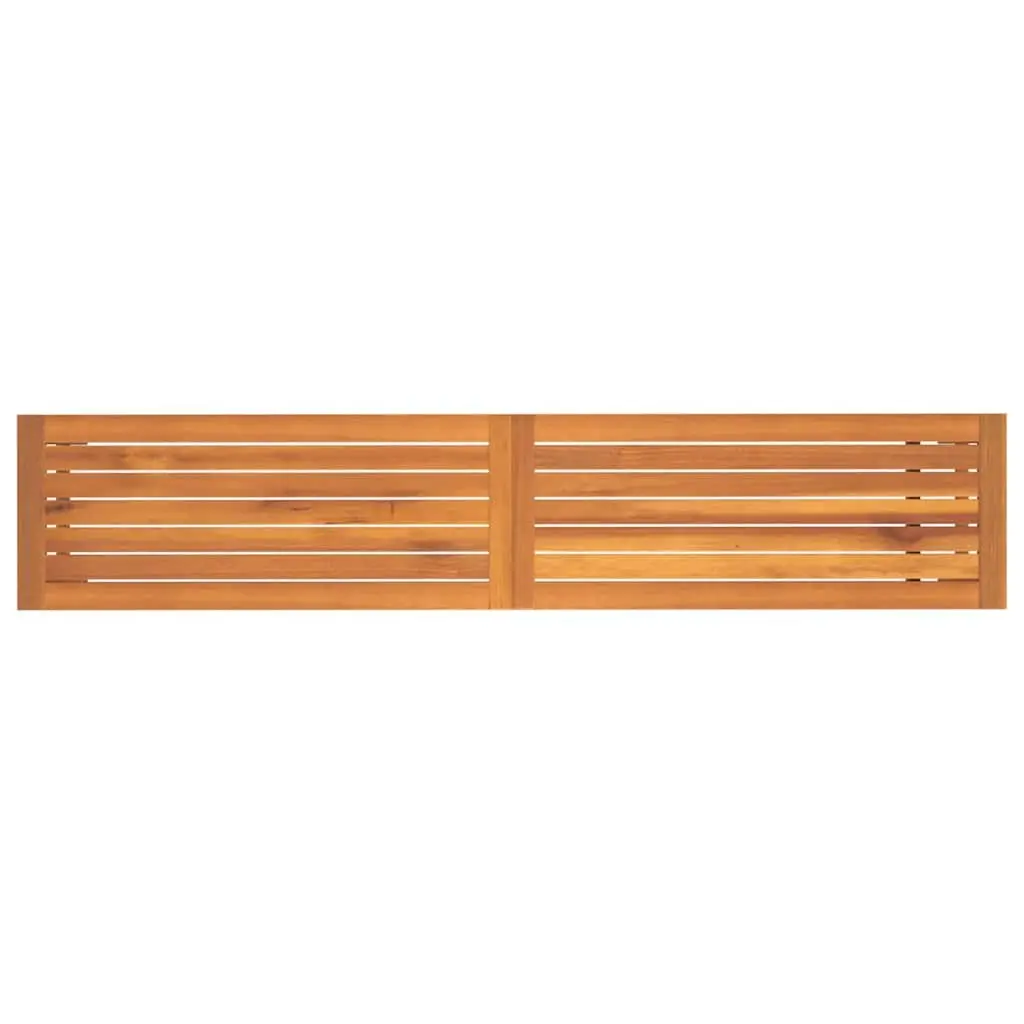 Garden Bench Solid Acacia Wood 180cm Brown Outdoor Seating