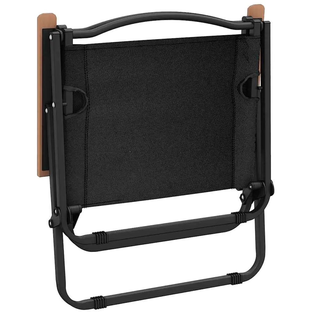 Camping Chairs Lightweight Portable Folding Black 2 Piece