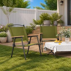 Outdoor Camping Chair Green Folding Portable Fishing Picnic Seat Garden