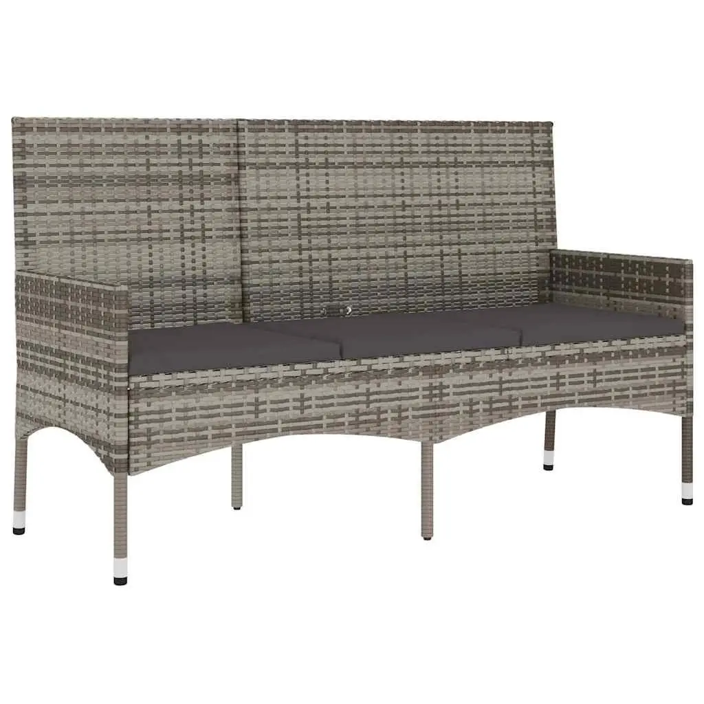 3-Seater Garden Bench with Cushions