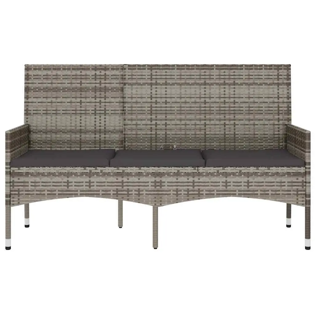 3-Seater Garden Bench with Cushions
