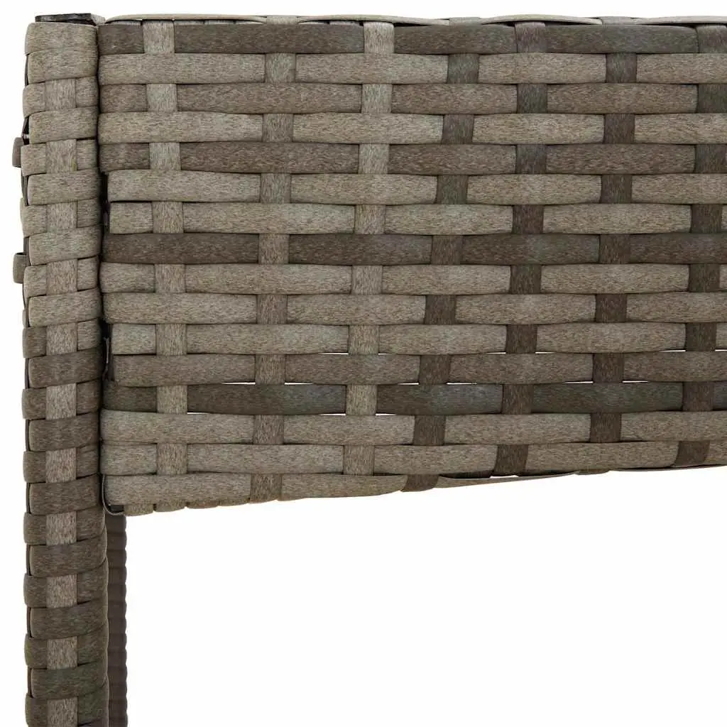 Garden Lounge Set Grey Poly Rattan 4 Piece Outdoor Furniture with Cushions