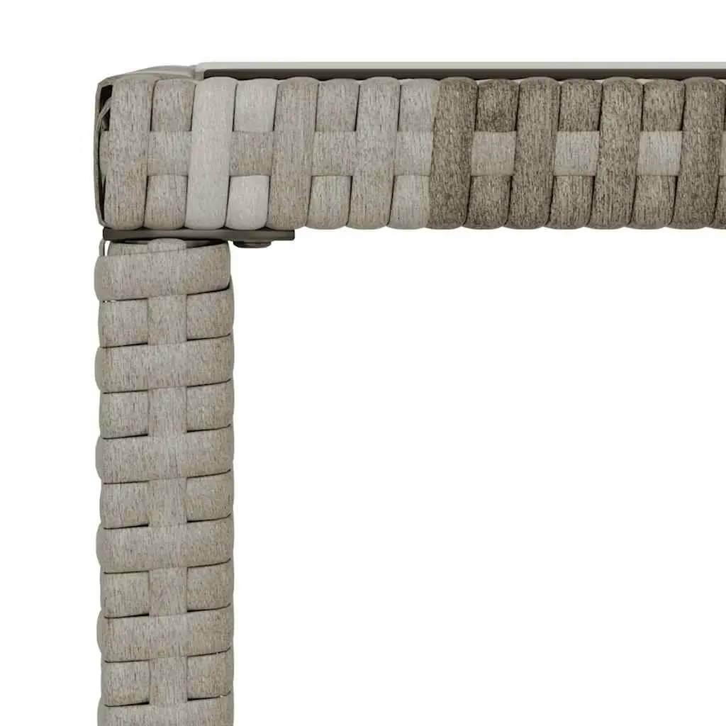 4 Piece Garden Lounge Set Grey Poly Rattan Outdoor Furniture with Cushions