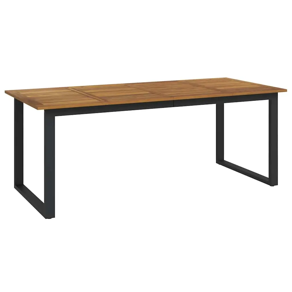 Outdoor Dining Table in Brown Acacia Wood