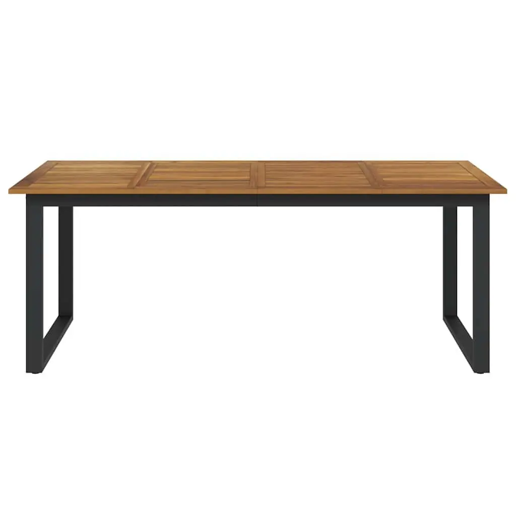 Outdoor Dining Table in Brown Acacia Wood
