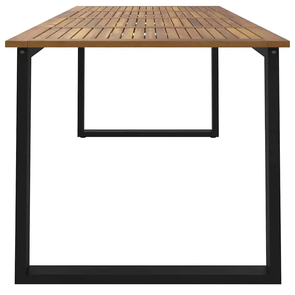 Outdoor Dining Table in Brown Acacia Wood