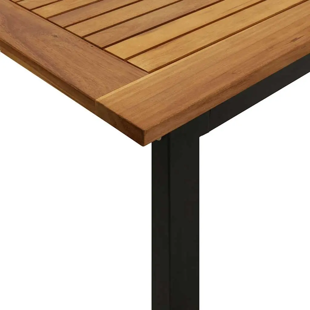 Outdoor Dining Table in Brown Acacia Wood