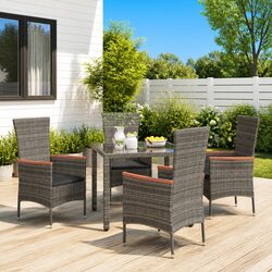 Friendly Grey Rattan Chair Set for Your Outdoor Enjoyment