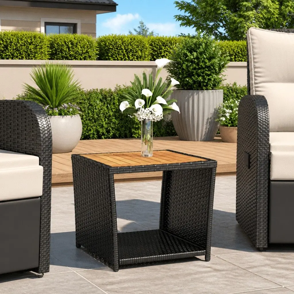 Black Outdoor Tea Table