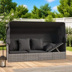 Your New Outdoor Lounge Bed: Grey with Adjustable Features