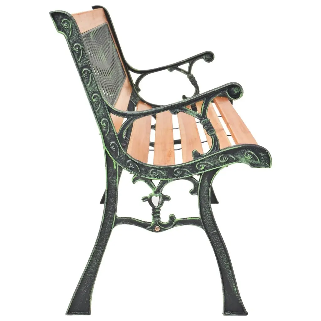 Garden Bench Solid Wood 116 cm with Cast Iron Feet
