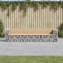 Enjoy the Gabion Garden Bench for Your Outdoor Space