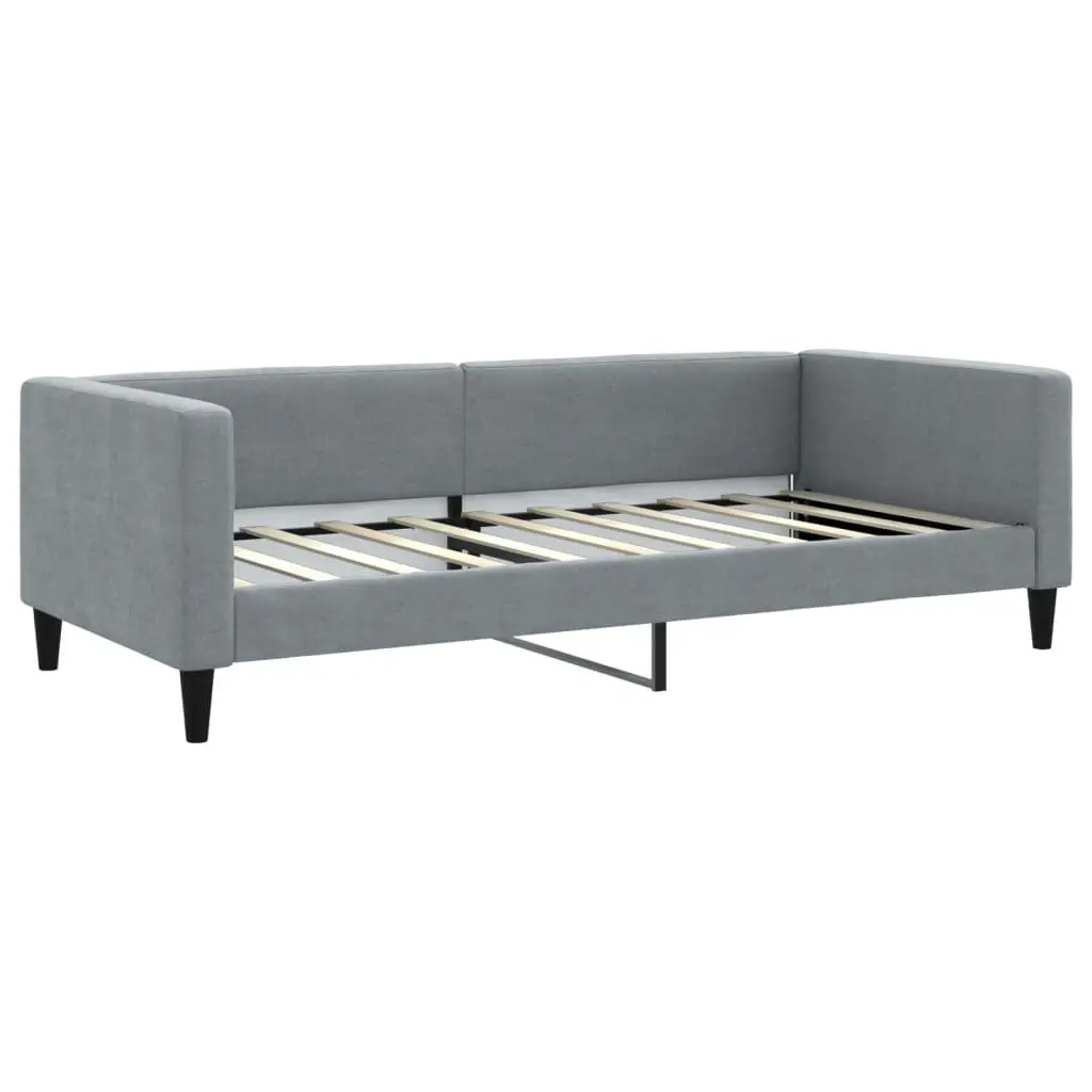 Daybed with Trundle Grey 90x190 cm 2-in-1 Sofa Bed