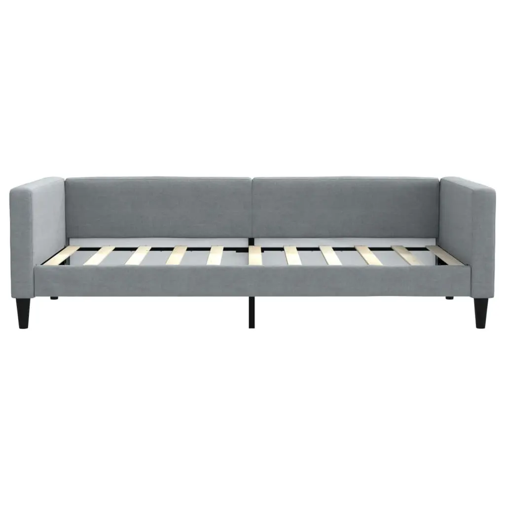 Daybed with Trundle Grey 90x190 cm 2-in-1 Sofa Bed