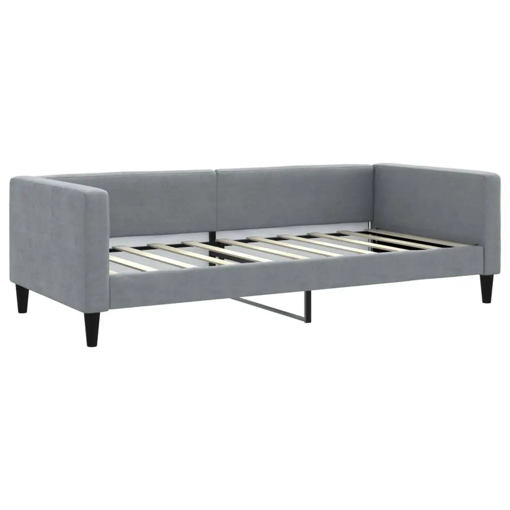 Daybed with Trundle and Storage Drawers Grey 90x190cm