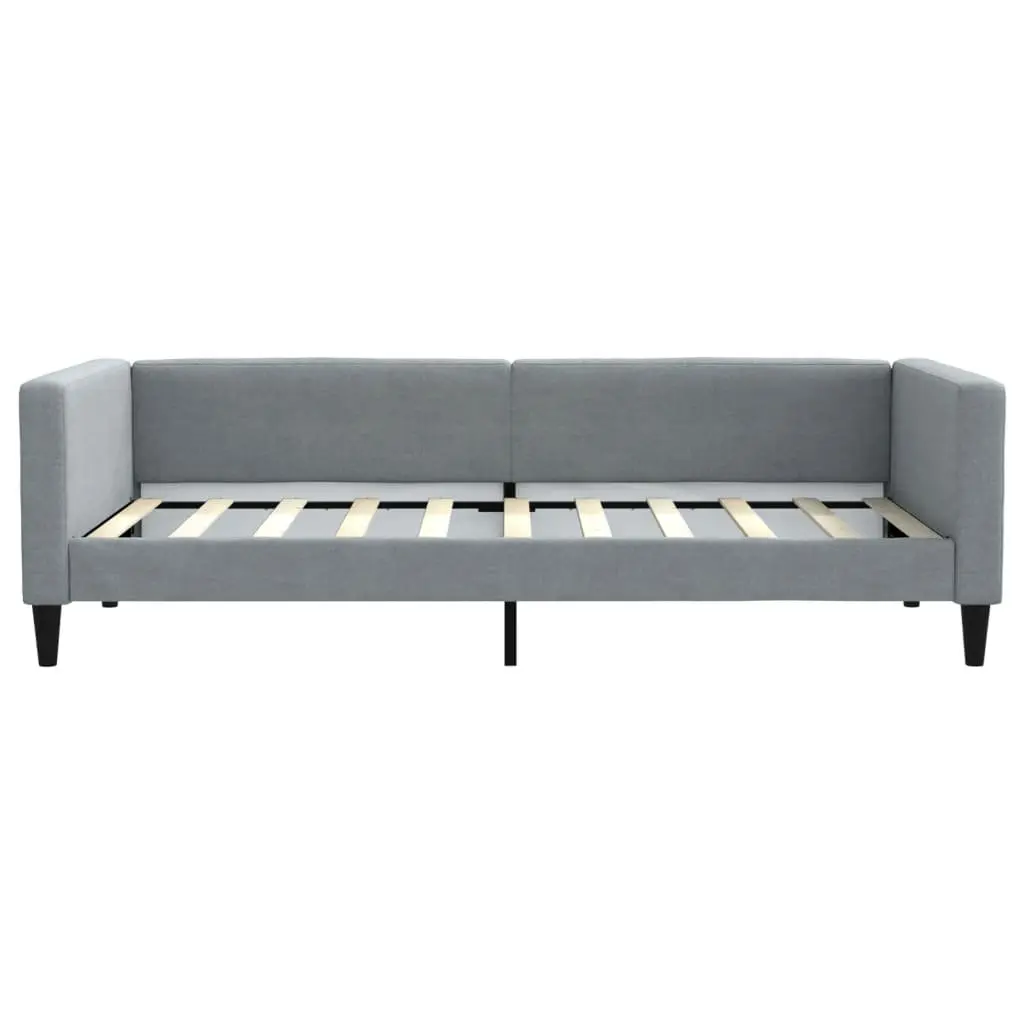 Daybed with Trundle and Storage Drawers Grey 90x190cm