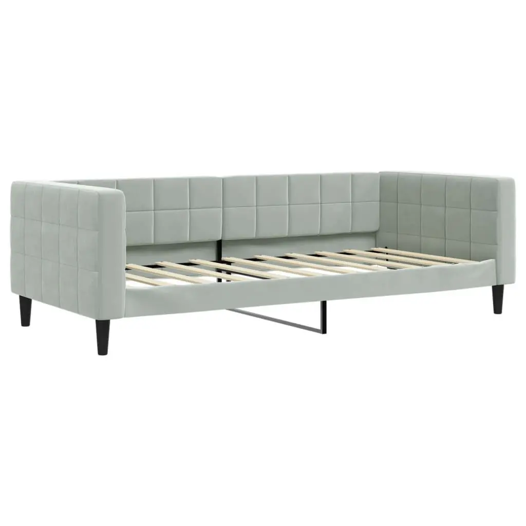 Daybed with Trundle and Storage Drawers 90x190 cm Sofa Bed Grey Convertible