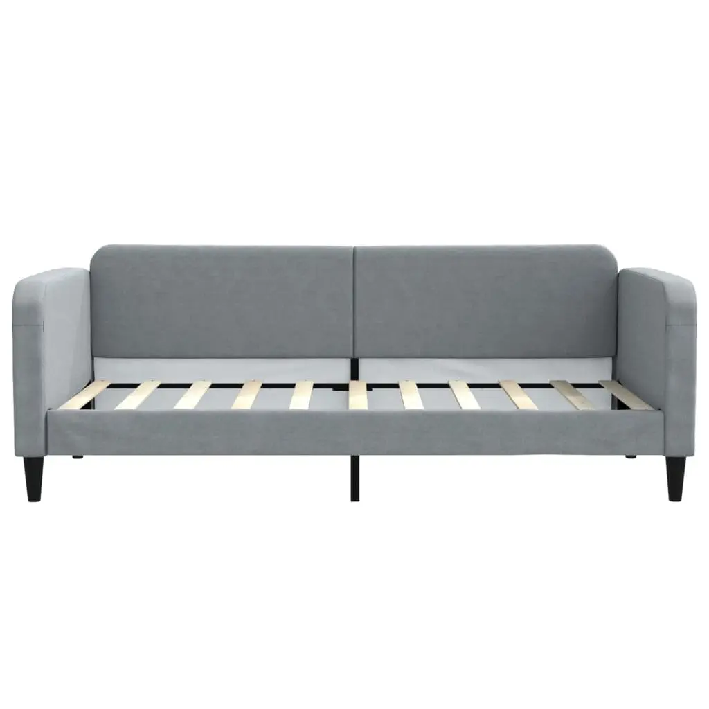 Daybed with Trundle and Storage Drawers Grey 90 x 190 cm