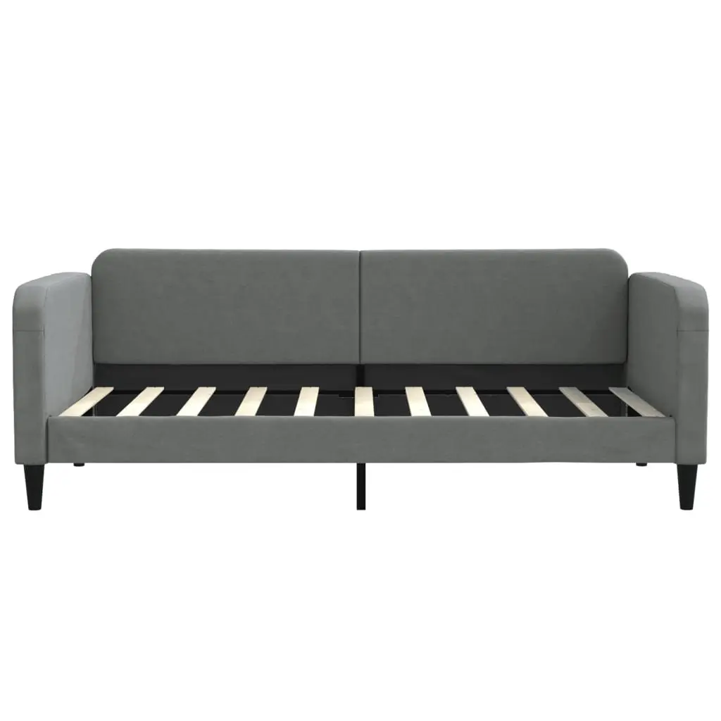 Daybed with Trundle and Storage Drawers Grey 90 x 190 cm Sofa Bed