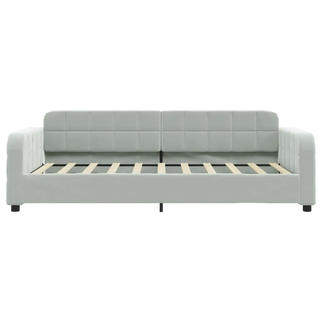 Daybed with Trundle Sofa Bed Grey 90x190 cm Space-Saving Guest Bedroom Furniture