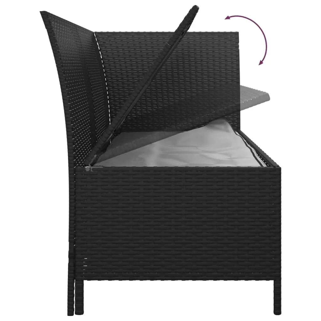 4 Piece Garden Lounge Set Outdoor Furniture Poly Rattan Black