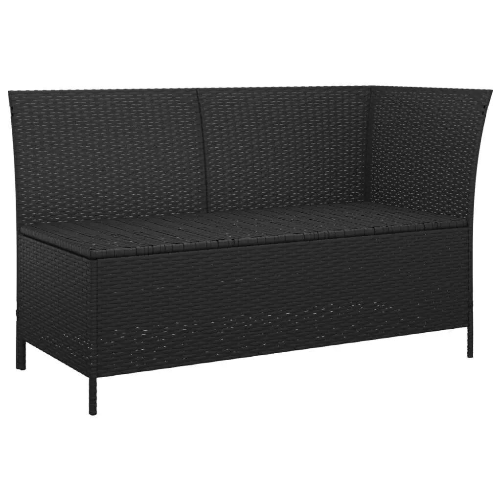 4 Piece Garden Lounge Set Outdoor Furniture Poly Rattan Black